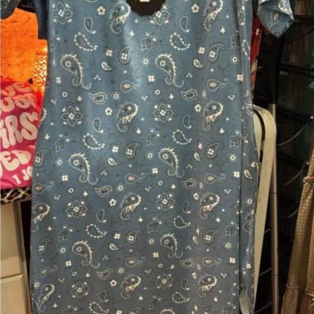 Blue Paisley Maxi Dress - Women